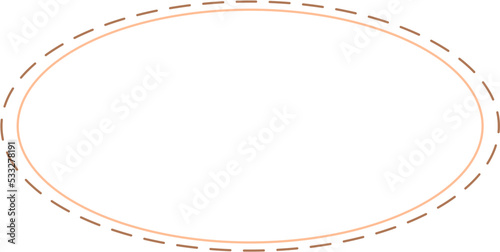 Oval Border Frames Isolated on White Background.  Trendy design element for border frame, logo, blackout tattoo, symbol, web, prints, posters, template, pattern and abstract background