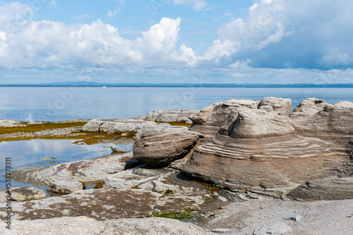 Beautiful view of colossal limestone outcroppings on the 