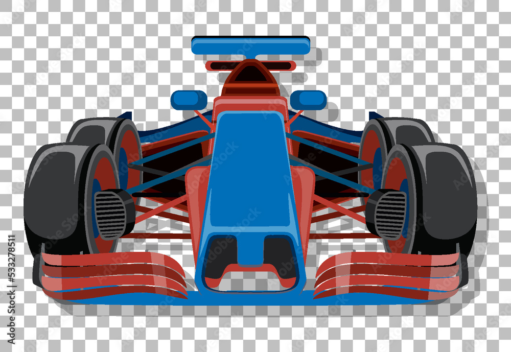 Fototapeta premium A racing car on grid background