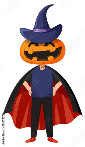 Cute boy wearing dracula outfit for halloween