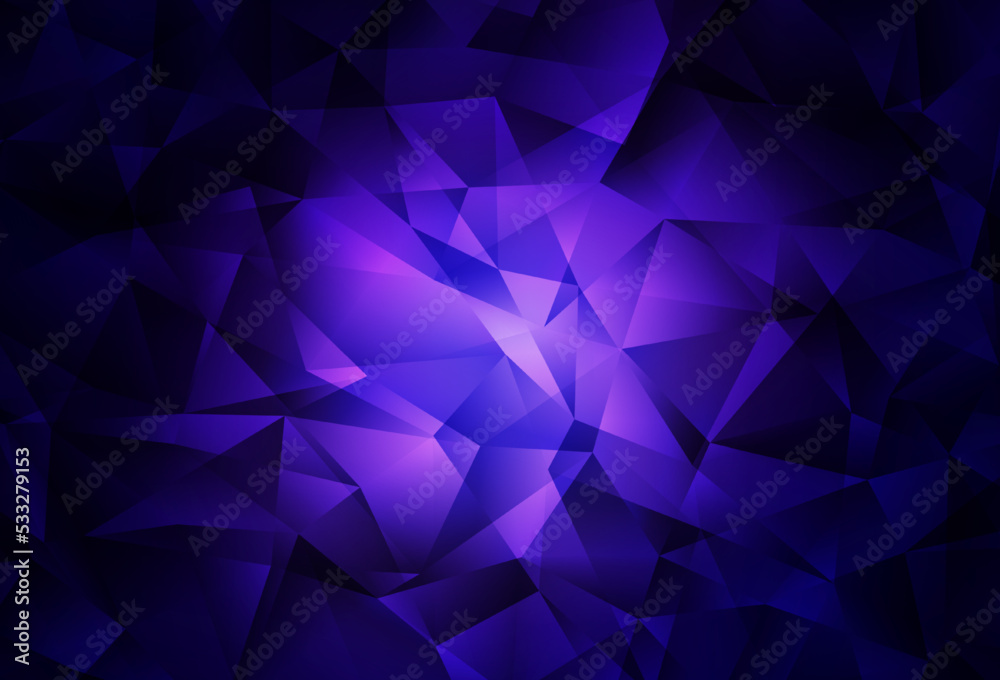 Dark Purple vector abstract mosaic background.