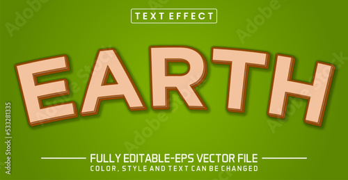 Earth text editable style effect