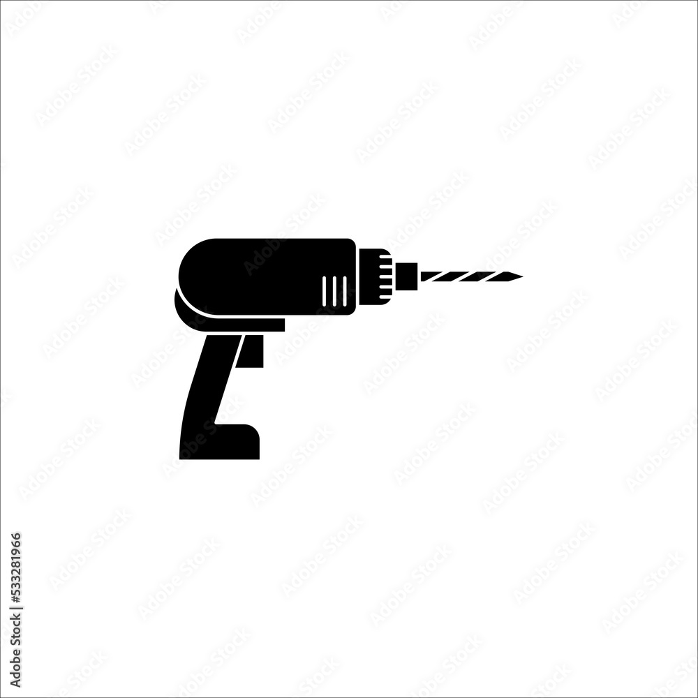 Screwdriver, power drill line icon, outline vector illustration sign, linear pictogram isolated on white background Screwdriver, power drill line icon, outline vector illustration sign, linear pictogram isolated on white background