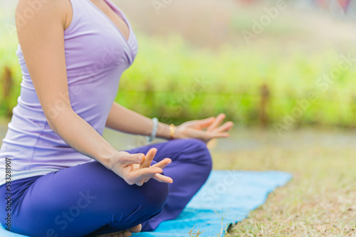 doing yoga