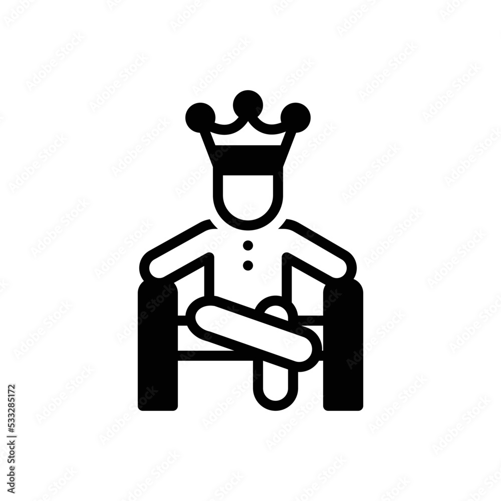 Black solid icon for privileges Black solid icon for privileges