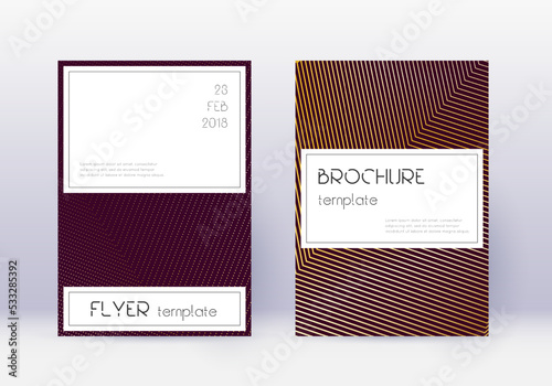 Stylish cover design template set. Gold abstract l