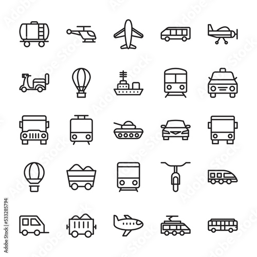 Transport Vector Icons 