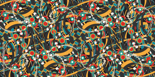 seamless ethnic pattern design.Geometric ethnic oriental ikat pattern traditional Design.ethnic oriental pattern,fabric,embroidery.Mexican pattern.merican pattern.latin african.indian fabric.Mexican © อิทธิพล สิทธิแพทย์