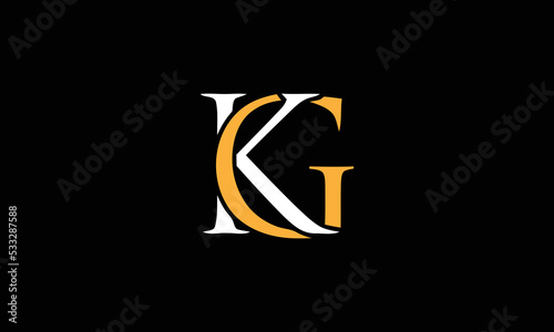 creative simple initial letters KG logo monogram style