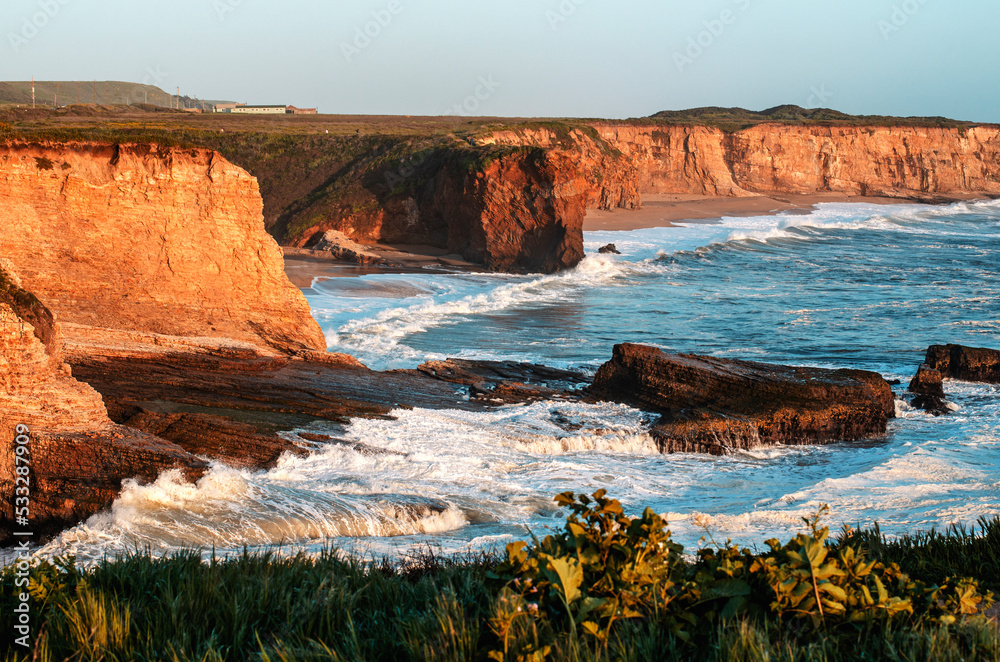 the coastal view of northern California is that of postcard material. the coastal view of northern California is that of postcard material.