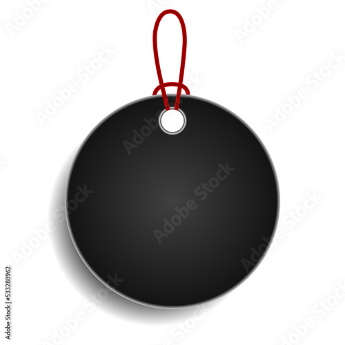 Black sales tag. Vector illustration