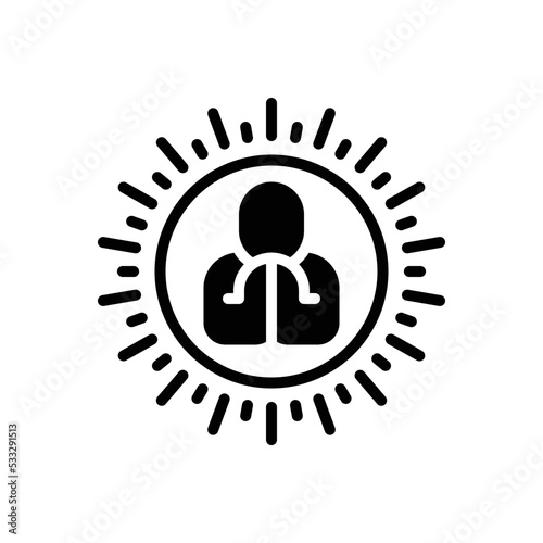 Black solid icon for prayers
