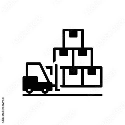 Black solid icon for quantities