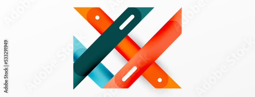 Background overlapping lines. Dynamic lines abstract wallpaper. Straight lines composition vector illustration for wallpaper banner background or landing page
