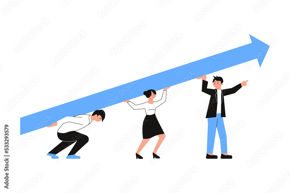 Coworkers work together on a business plan Coworkers work together on a business plan