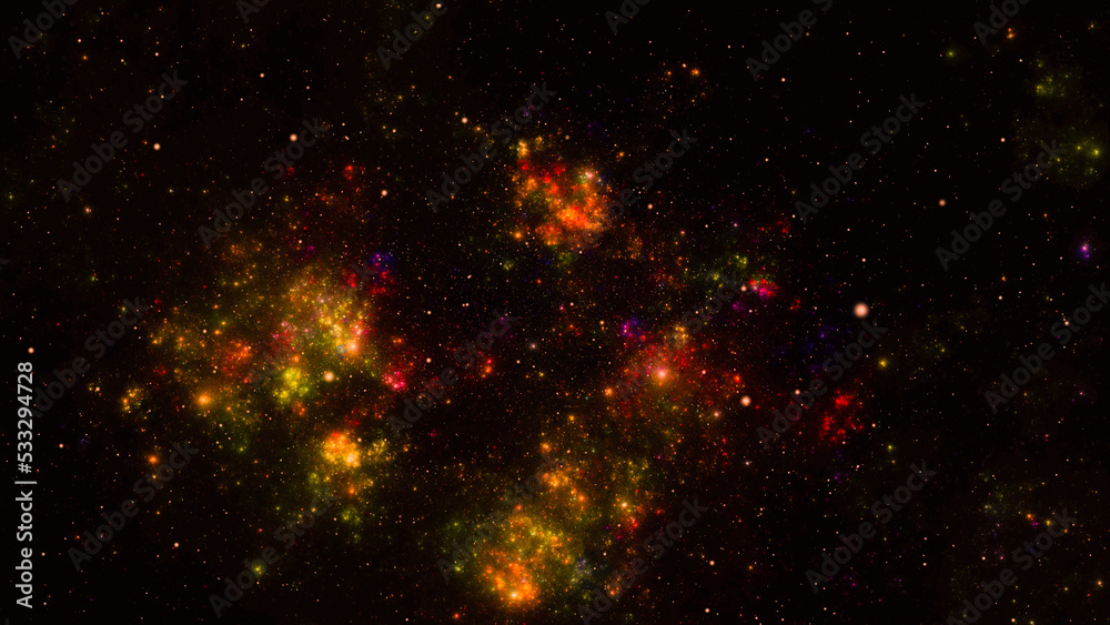 Fototapeta premium Dreamland background . Starry outer space background texture . Colorful Starry Night Sky Outer Space background. 3D illustration