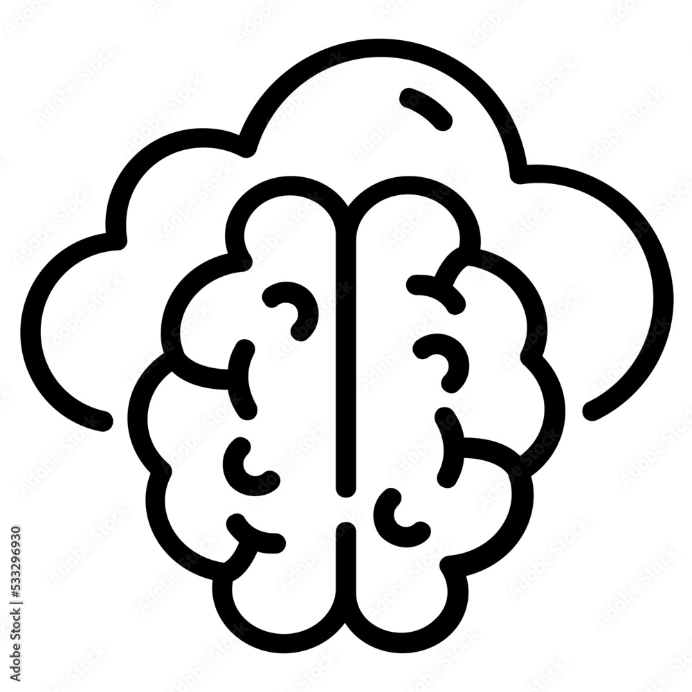 A linear icon design of ai mind A linear icon design of ai mind