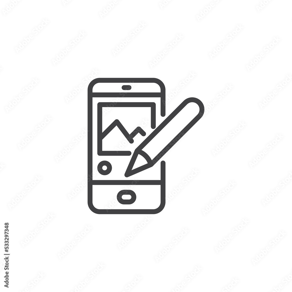 Content creation line icon Content creation line icon