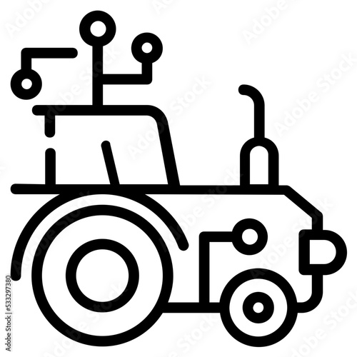 Modern outline icon design of tractor