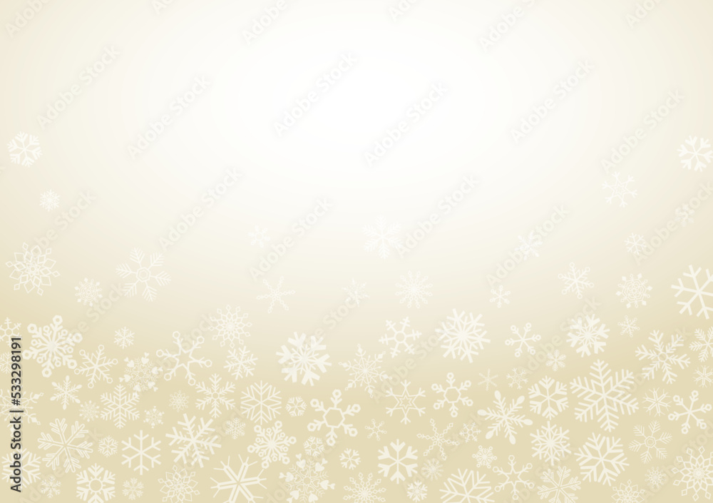 Abstract christmas background. Snowflakes seamless have blank space on gold background. Winter holidays theme, Christmas and New Year template. Abstract christmas background. Snowflakes seamless have blank space on gold background. Winter holidays theme, Christmas and New Year template.