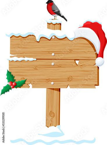 Christmas wooden signboard