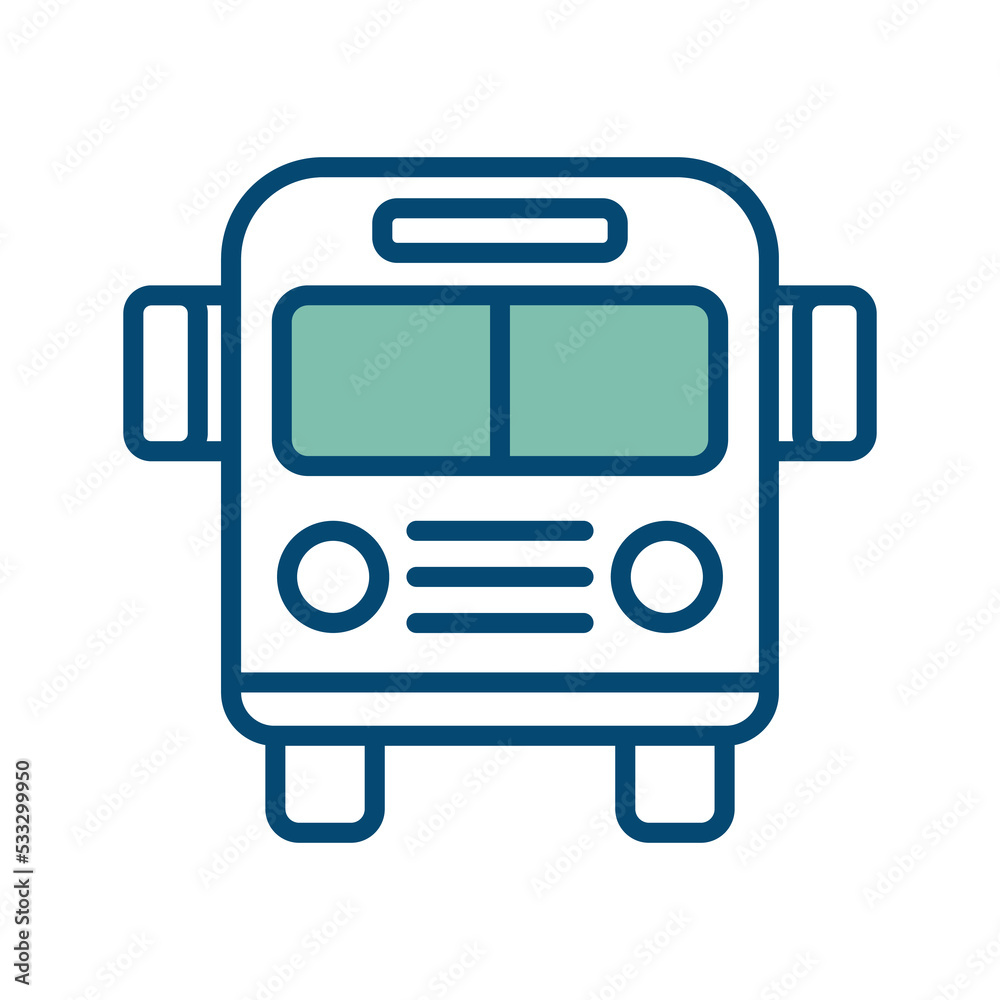 bus icon vector design template in white background