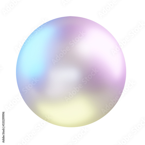 パール　真珠　3d　一粒　3dレンダリング