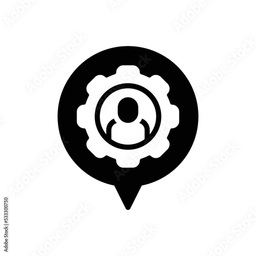 Black line icon for specializing