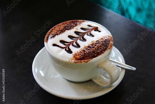 Cappuccino flat white milk Coffee in Italy
