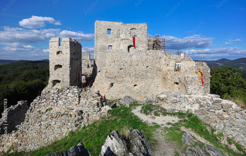 Ruin of castle Hrusov in Slovakia