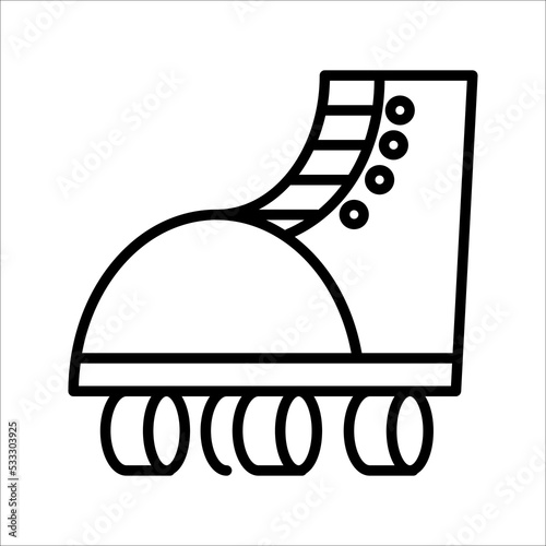 Roller skate line icon symbol. rollerskating element in trendy style. Vector illustration isolated on white background.