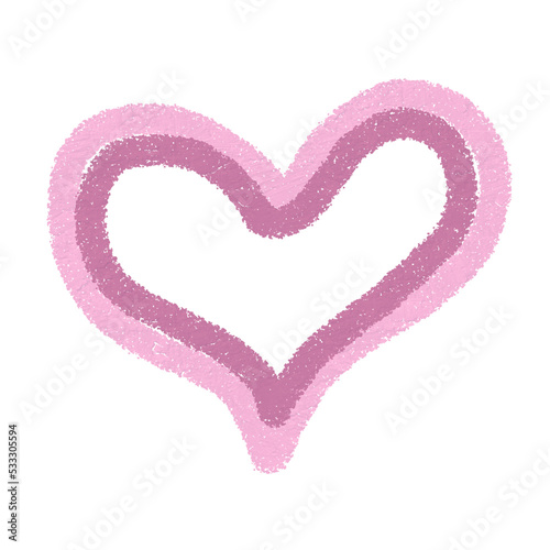 Heart symbol illustration for love and romantic trendy doodle art decoration element for web and print.