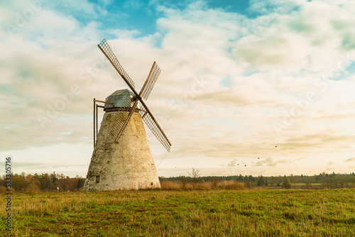 Windmill near Vihula Manor, Estonia photo