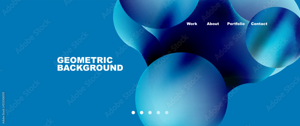 Naklejka premium Liquid shapes with flowing gradient colors. Round elements and circles. Vector illustration for wallpaper, banner, background, leaflet, catalog, cover, flyer