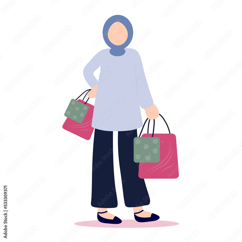 person with shopping bags