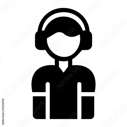 listener glyph icon