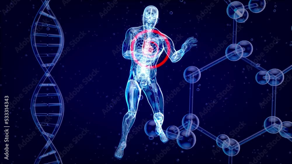 Abstract animation of a heart attack