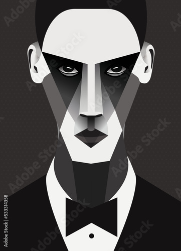 A geometry count dracula in black