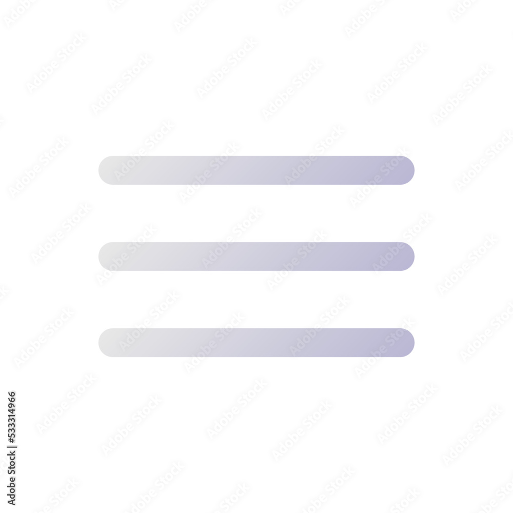 Hamburger menu pixel perfect flat gradient two-color ui icon. List of ...