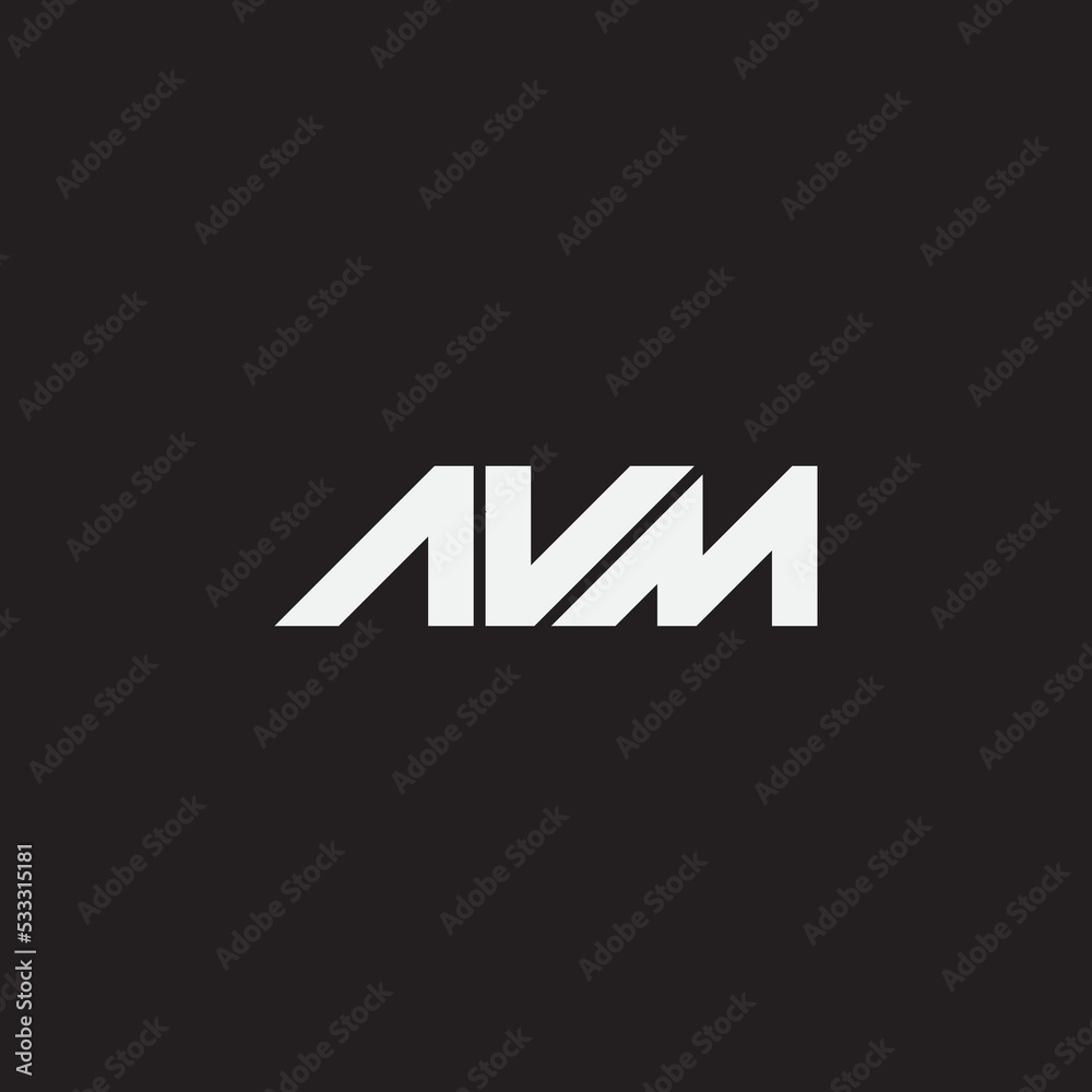 Initial letter AVM monogram logo template.