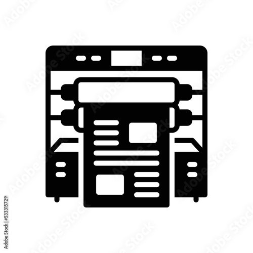 Black line icon for offset