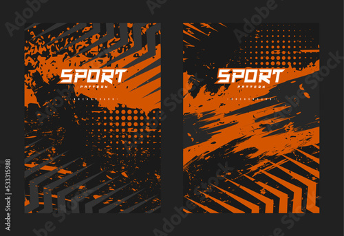 Sport jersey grunge design for racing team, motocross