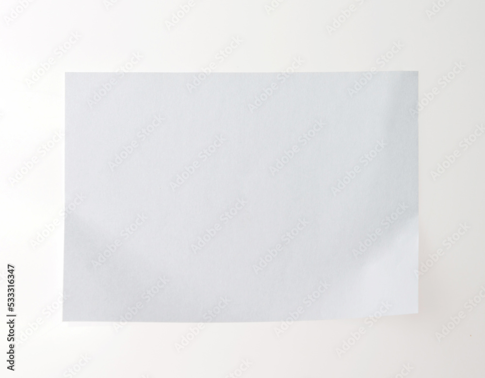 Blank sheet of paper isolated on white background Blank sheet of paper isolated on white background