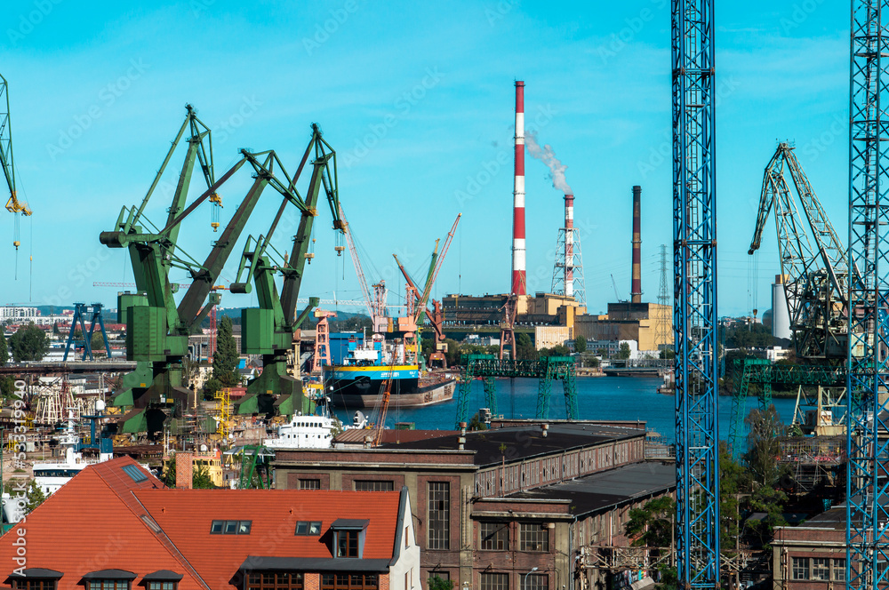 View of the Gdansk shipyard