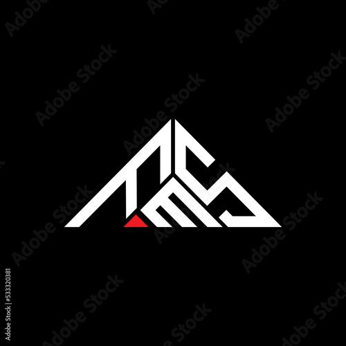 FMS letter logo creative design with vector graphic, FMS simple and modern logo in triangle shape.