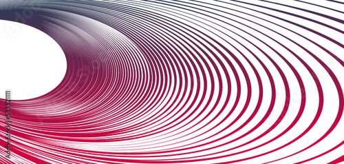 Distorted and deformed lines vector abstract background  curvature of space  3D linear flow curve shape  science fiction.