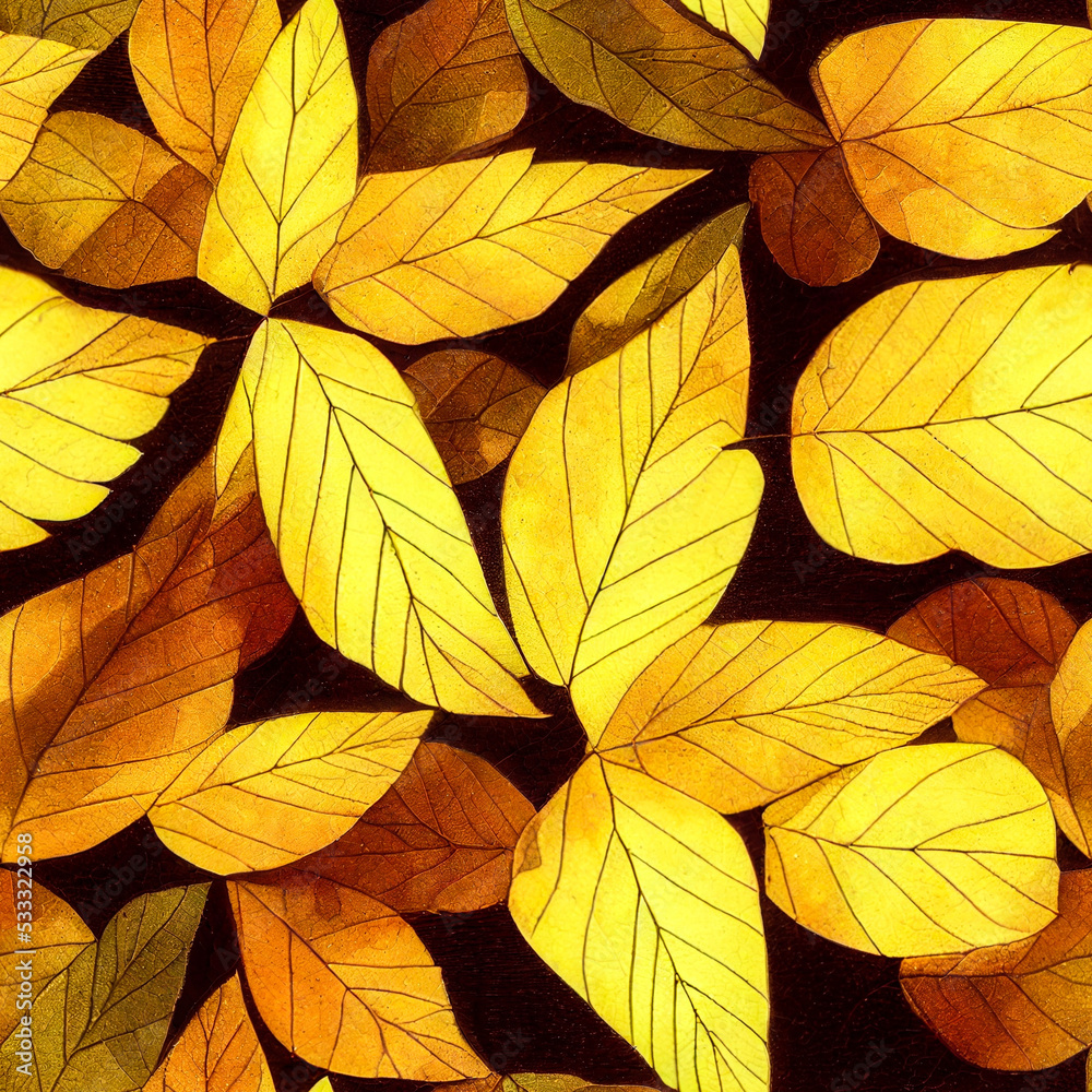 Autumn leaves as seamlessly tile pattern