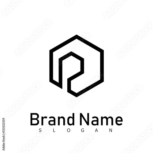 p logo design symbol icon