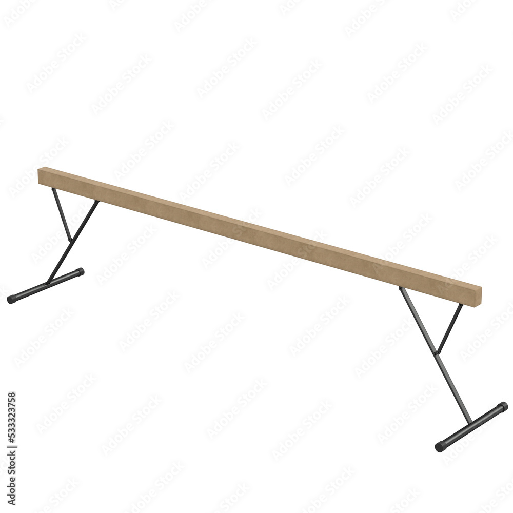 3d rendering illustration of a balance beam Stock Illustration | Adobe ...
