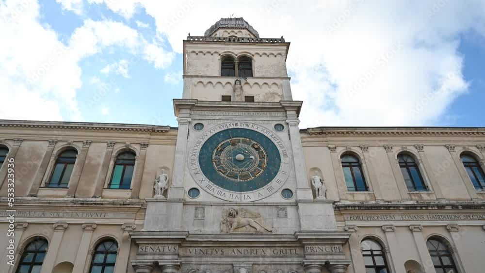 Padua, Italy. The astronomical clocktower in city centre. Torre dell'Orologio. Padua, Italy. The astronomical clocktower in city centre. Torre dell'Orologio.